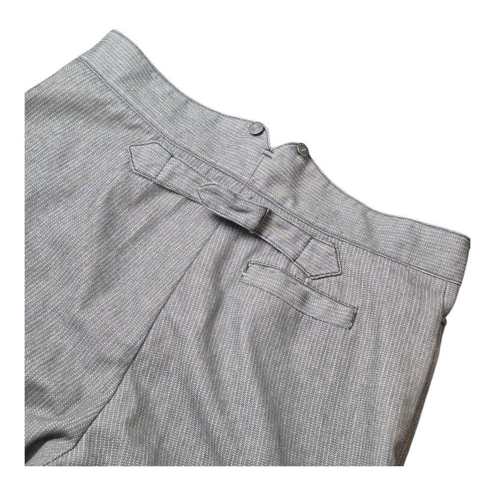 Wah Maker Mens 38 Dodge City Raised Dobby Stripe Western Pants USA Vintage Gray